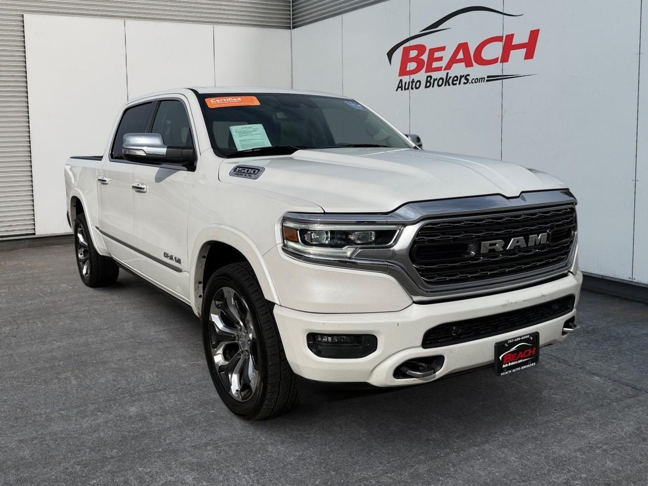 2020 Ram 1500 Limited, HEATED AND VENTILATED SEATS, HEATED AND VENTILATED REAR SEATS, POWER RUNNING BOARDS, BED LINER, TOW PACKAGE, APPLE CARPLAY/ANDROID AUTO, NAVIGATION, PANORAMIC SUNROOF, BACKUP CAMERA, CLEAN CARFAX, COME AND TEST DRIVE THIS RAM 1500 TODAY!