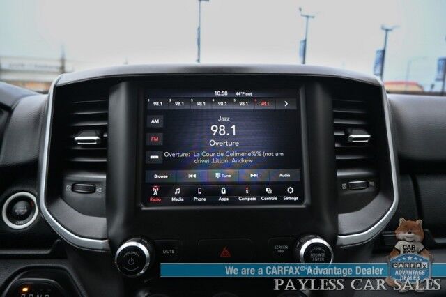 2020 Ram 1500 Lone Star / 4X4 / Crew Cab / 5.7L V8 eTorque / Auto Start / Off-Road & Big Horn Level 1 Group / Power Premium Cloth Seats / Apple CarPlay & Android Auto / Keyless Entry & Start / Tow Pkg / 22 MPG Anchorage AK