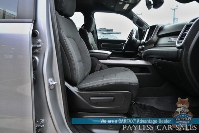 2020 Ram 1500 Lone Star / 4X4 / Crew Cab / 5.7L V8 eTorque / Auto Start / Off-Road & Big Horn Level 1 Group / Power Premium Cloth Seats / Apple CarPlay & Android Auto / Keyless Entry & Start / Tow Pkg / 22 MPG Anchorage AK