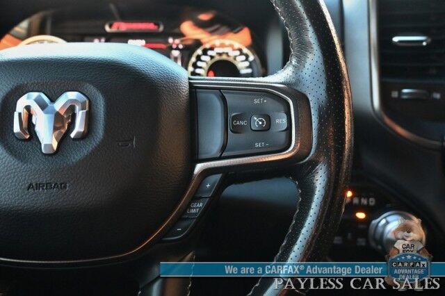 2020 Ram 1500 Rebel / 4X4 / Crew Cab / 5.7L V8 / Level 2 Group / Comfort & Convenience Group / Auto Start / Front & Rear Heated Leather Seats / Heated Steering / NAV / Harman Kardon / Tonneau Cover / Bed Liner / Tow Pkg Anchorage AK