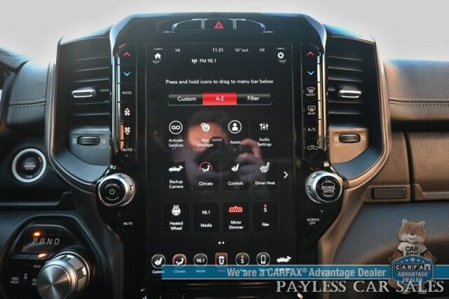 2020 Ram 1500 Rebel / 4X4 / Crew Cab / 5.7L V8 / Level 2 Group / Comfort & Convenience Group / Auto Start / Front & Rear Heated Leather Seats / Heated Steering / NAV / Harman Kardon / Tonneau Cover / Bed Liner / Tow Pkg Anchorage AK