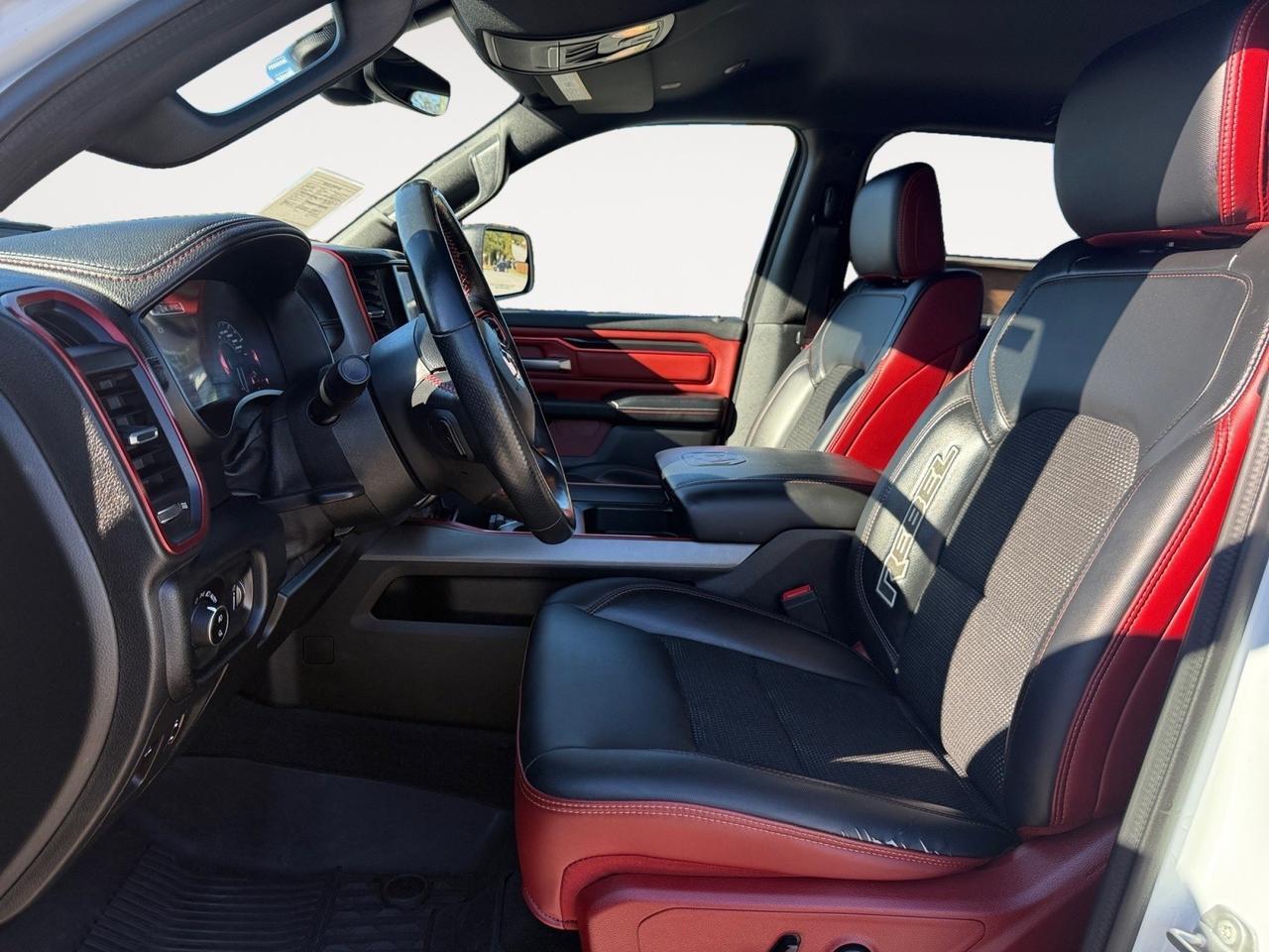 2020 Ram 1500 Rebel, HEATED SEATS, HEATED STEERING WHEEL, APPLE CARPLAY/ANDROID AUTO, BACKUP CAMERA, UNIVERSAL GARAGE DOOR OPENER, POWER FOLDING MIRRORS, PUSH BUTTON START, ONLY 1 OWNER, LOW MILES!