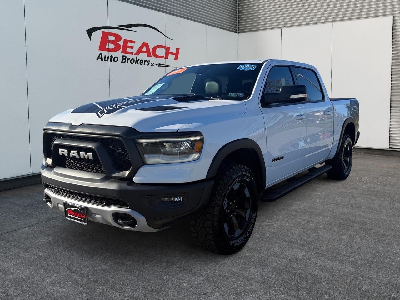 2020 Ram 1500 Rebel, HEATED SEATS, HEATED STEERING WHEEL, APPLE CARPLAY/ANDROID AUTO, BACKUP CAMERA, UNIVERSAL GARAGE DOOR OPENER, POWER FOLDING MIRRORS, PUSH BUTTON START, ONLY 1 OWNER, LOW MILES! Norfolk VA