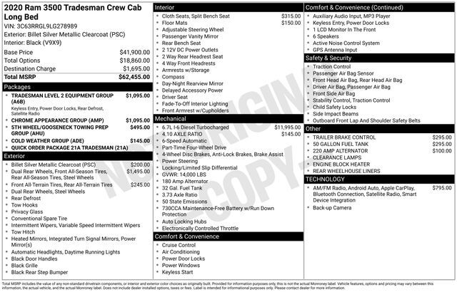 2020 Ram 3500 Tradesman Raleigh NC