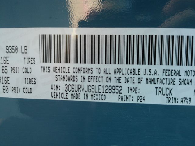 2020 Ram ProMaster 3500 Cargo Van High Roof 159 WB EXT Plano TX