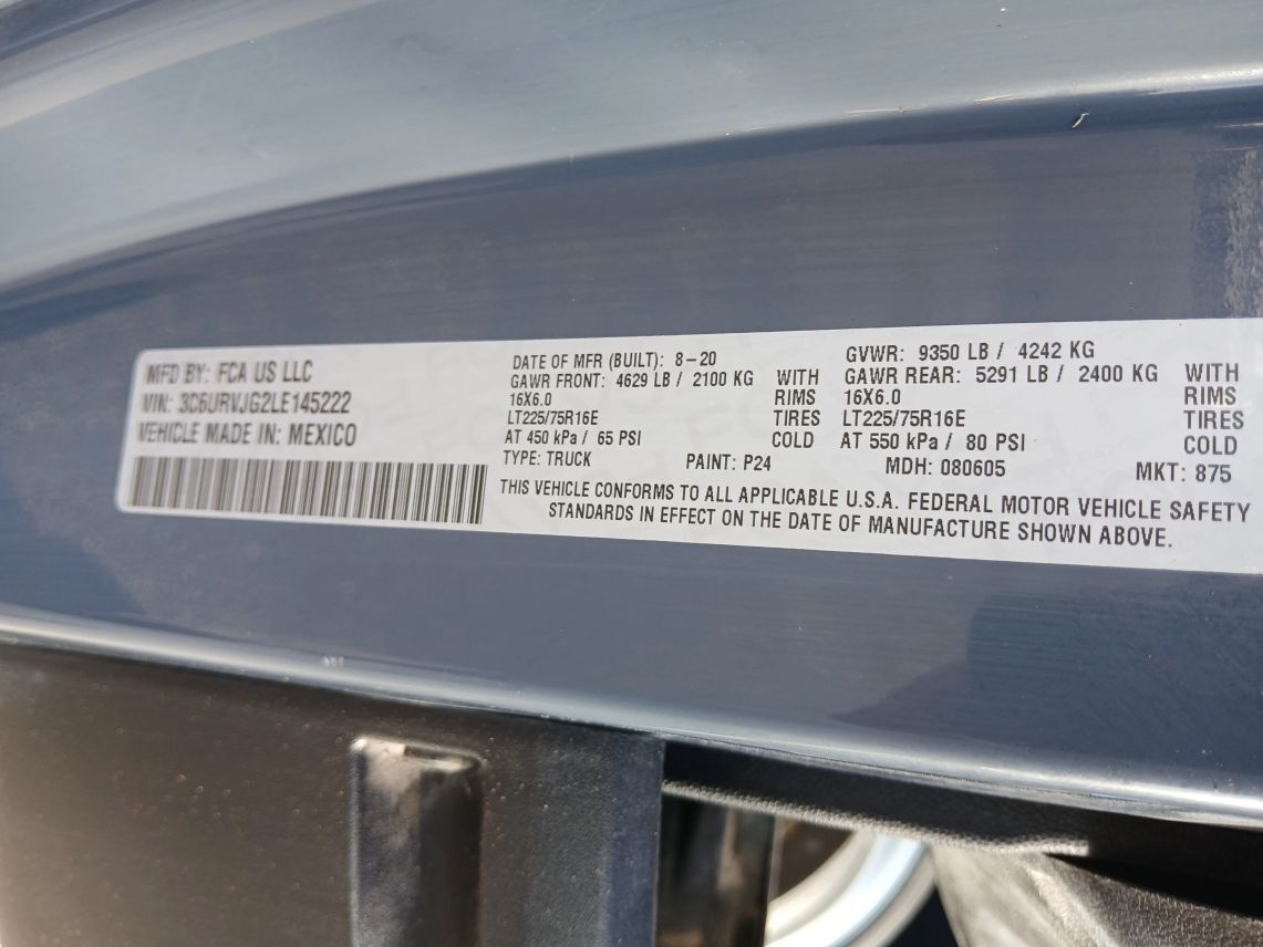 2020 Ram ProMaster Cargo Van 3500 High Roof Extended Van 3D Maitland FL