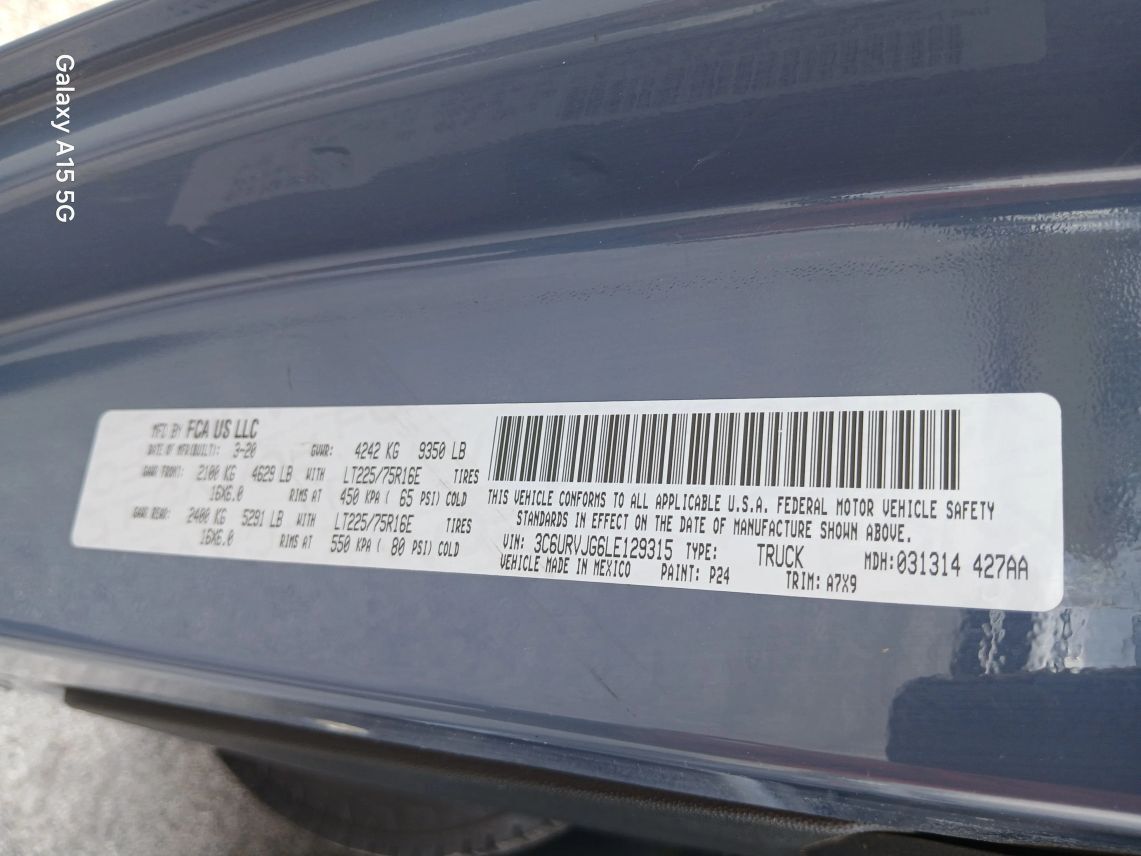 2020 Ram ProMaster Cargo Van 3500 High Roof Extended Van 3D Maitland FL