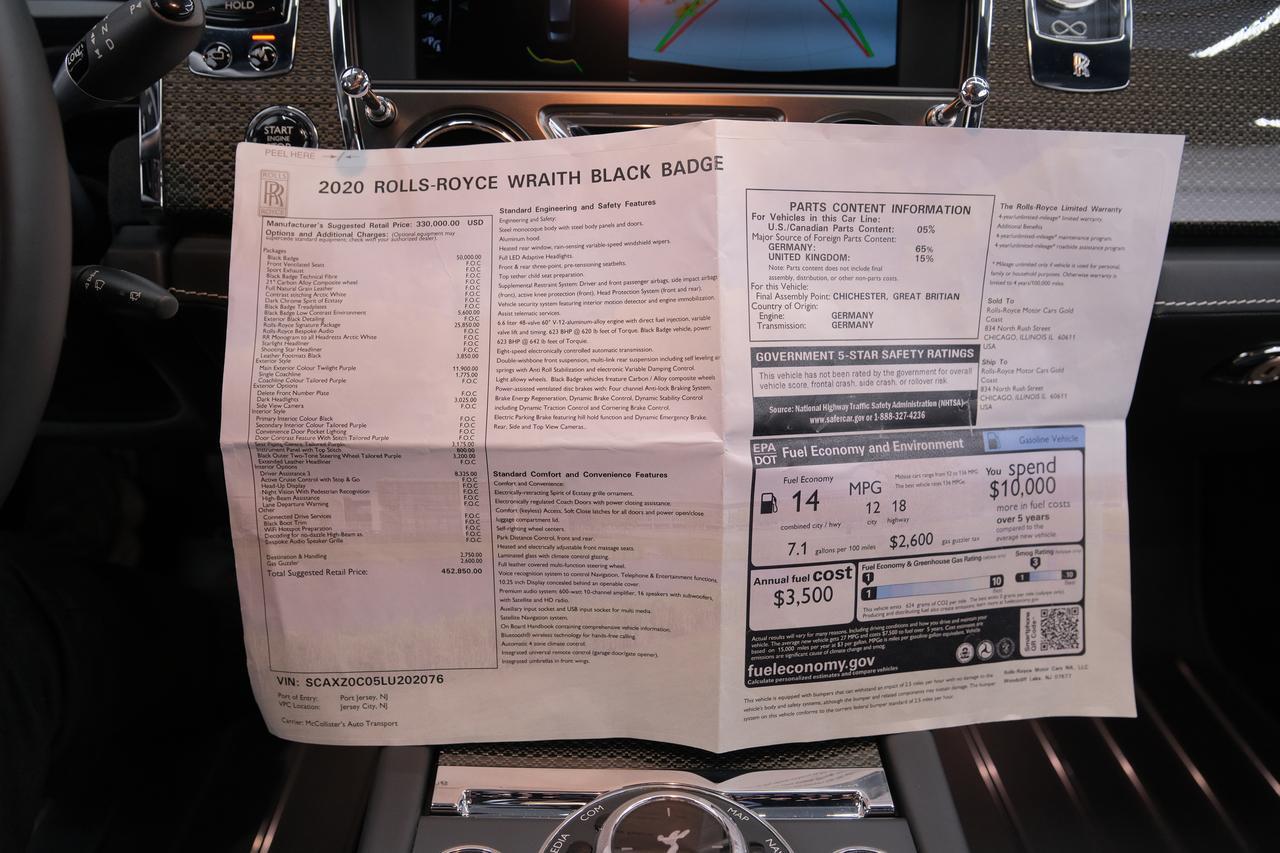 2020 Rolls-Royce Wraith Black Badge Black Badge Miami FL
