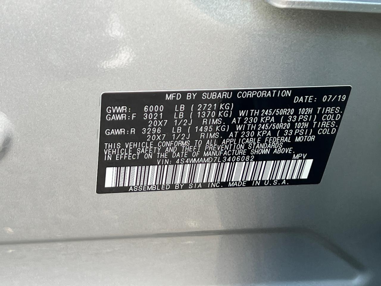 2020 Subaru Ascent Limited Hagerstown MD