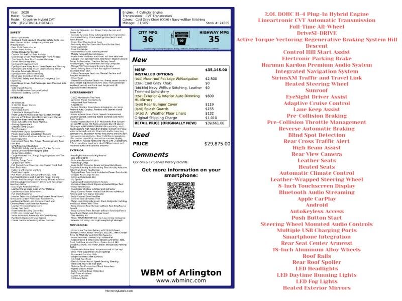 2020 Subaru Crosstrek Hybrid AWD