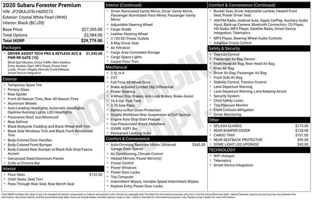 2020 Subaru Forester Premium Raleigh NC