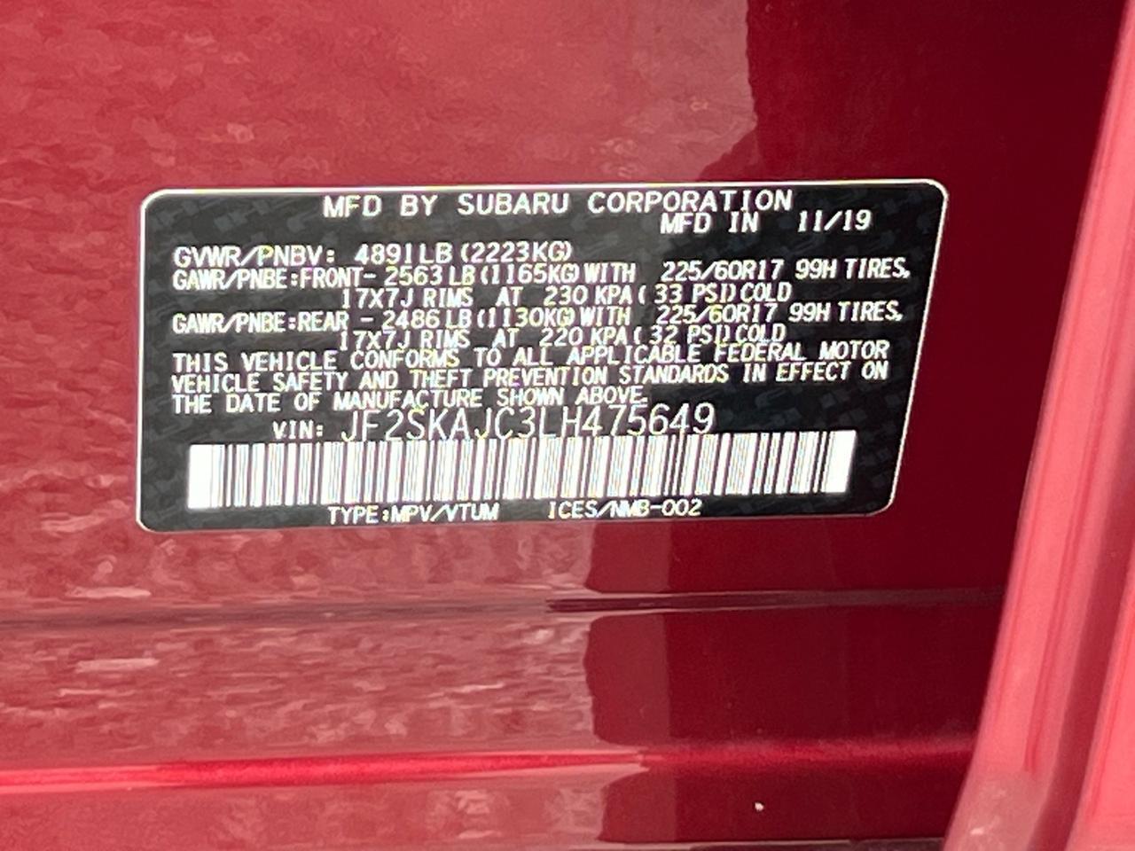 2020 Subaru Forester Premium Hagerstown MD