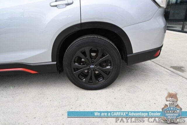 2020 Subaru Forester Sport / AWD / Power & Heated Cloth Seats / Harman Kardon Speakers / Panoramic Sunroof / Adaptive Cruise / Lane Depart & Blind Spot / Apple CarPlay & Android Auto / Back Up Camera / Tow Pkg / Luggage Rack / 1-Owner Anchorage AK