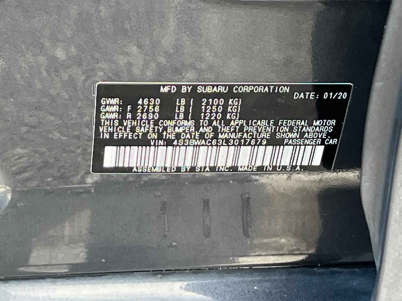 2020 Subaru Legacy Premium Hagerstown MD