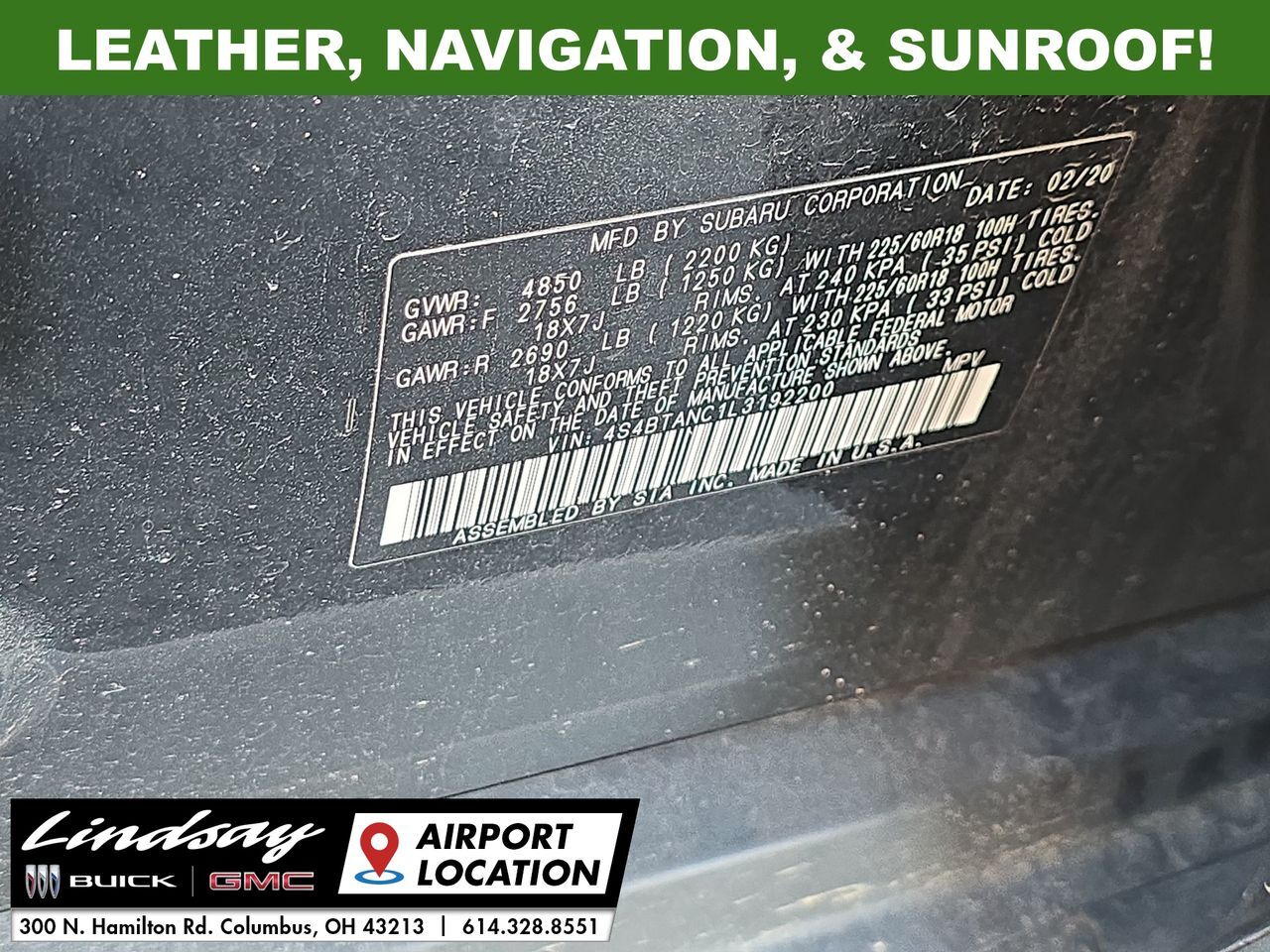 2020 Subaru Outback Limited Columbus OH