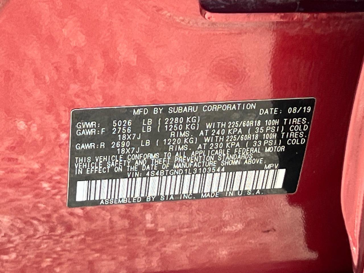 2020 Subaru Outback Limited XT Hagerstown MD