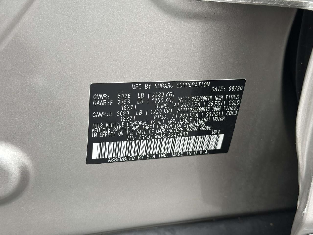 2020 Subaru Outback Limited XT Alexandria VA
