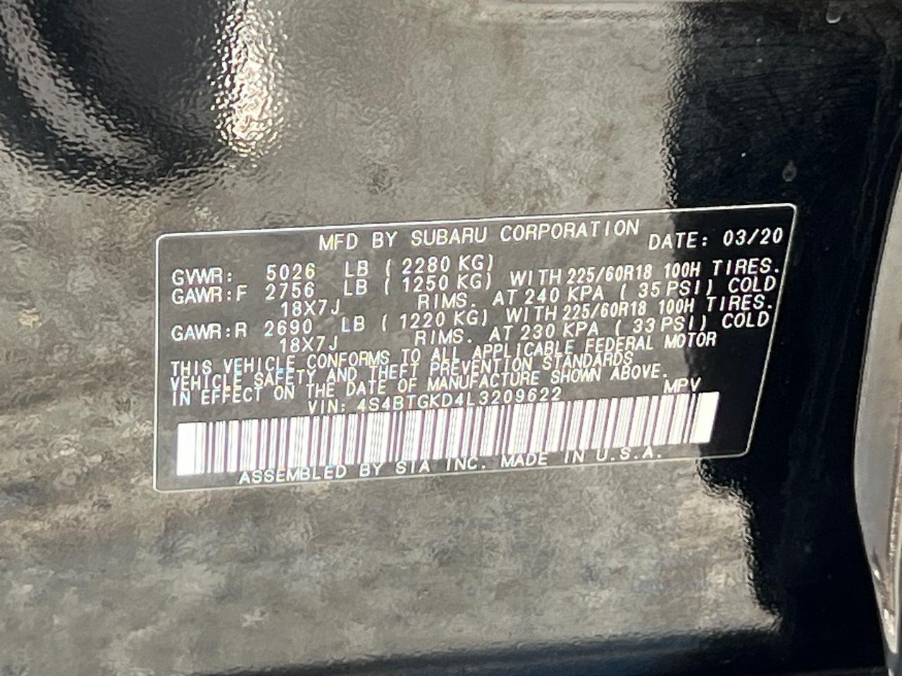 2020 Subaru Outback Onyx Edition XT Hagerstown MD