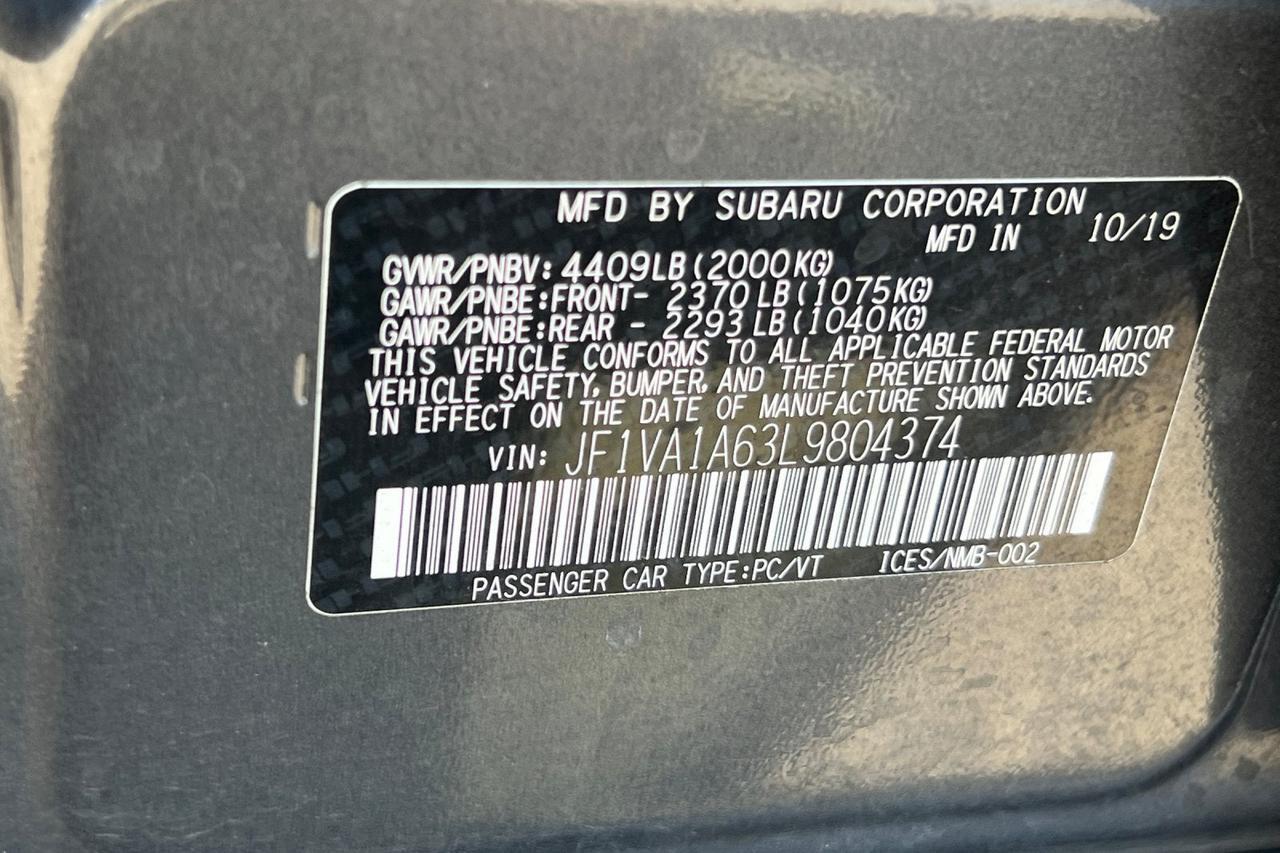 2020 Subaru WRX Base Roseville CA
