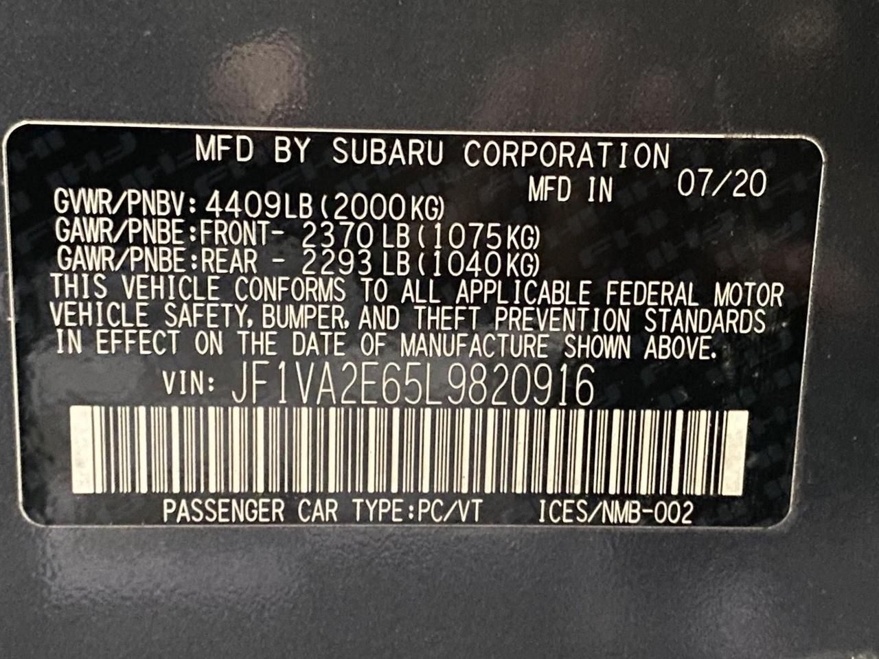 2020 Subaru WRX STI Series Richmond Hill NY