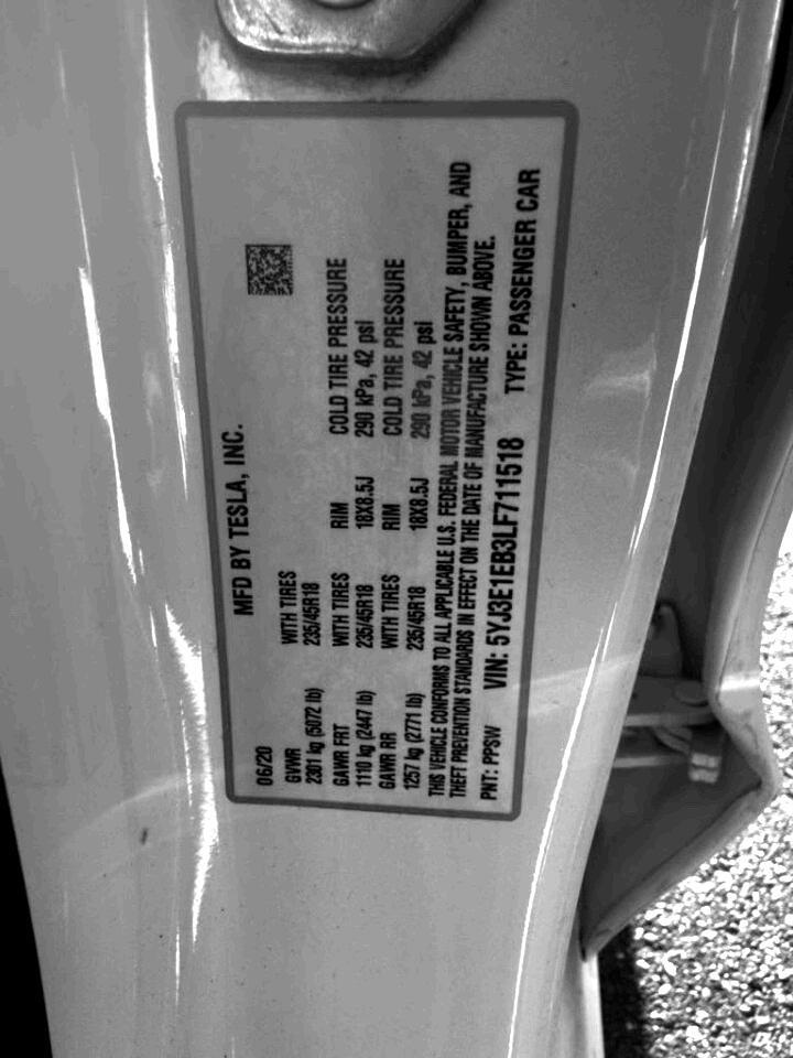 2020 Tesla Model 3 Long Range AWD Jacksonville FL