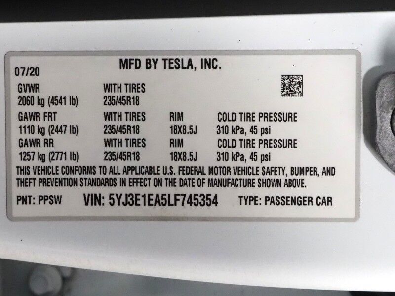 2020 Tesla Model 3 Standard Range Plus *AUTOPILOT, NAVIGATION, SAFETY ALERTS, ADAPTIVE CRUISE, SURROUND VIEW CAMERAS, PANORAMA GLASS ROOF, HEATED SEATS, 18 INCH WHEELS, BLUETOOTH Round Rock TX