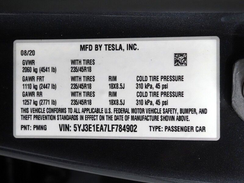 2020 Tesla Model 3 Standard Range Plus *AUTOPILOT, NAVIGATION, SAFETY ALERTS, ADAPTIVE CRUISE, SURROUND VIEW CAMERAS, PANORAMA GLASS ROOF, HEATED SEATS, 18 INCH WHEELS, BLUETOOTH Round Rock TX