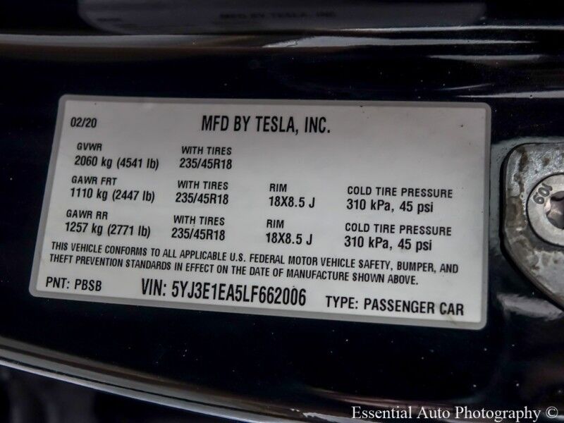 2020 Tesla Model 3 Standard Range Plus PRICE INCLUDES THE $4000 FED EV TAX CREDIT Willowbrook IL