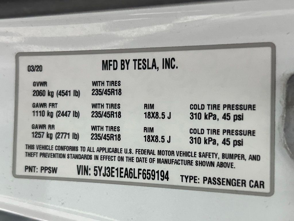 2020 Tesla Model 3 Standard Range Plus Portland OR