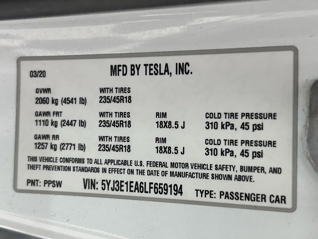 2020 Tesla Model 3 Standard Range Plus Portland OR