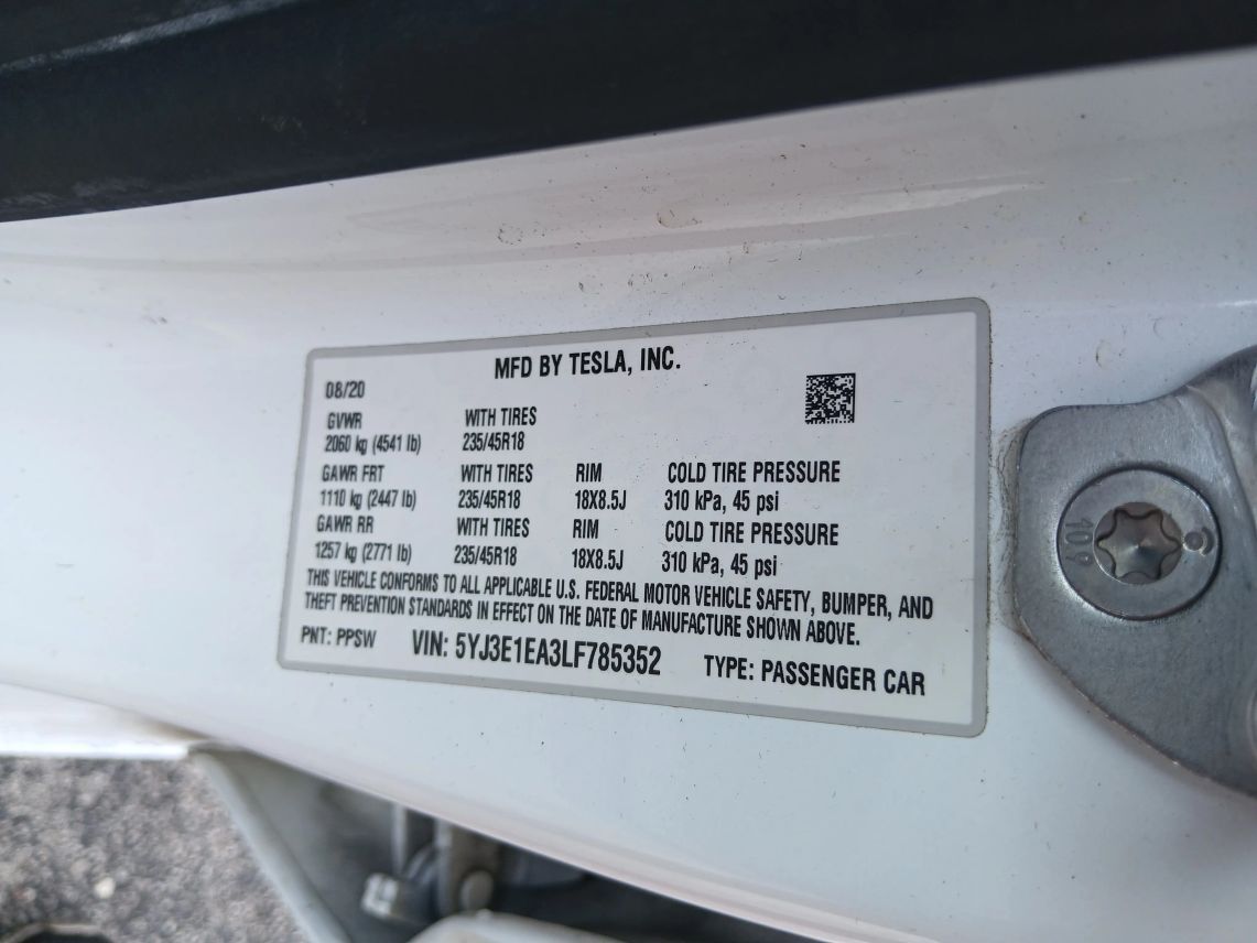 2020 Tesla Model 3 Standard Range Plus Sedan 4D Maitland FL