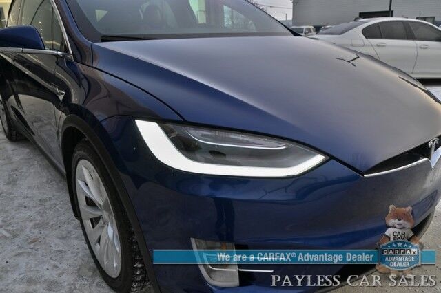2020 Tesla Model X Long Range Plus / AWD / Power & Heated Leather Seats / Heated Steering Wheel / Navigation / Auto Pilot / Adaptive Cruise Control / Lane Departure Alert / Bluetooth / Back Up Camera / Tow Pkg / 371 Mi Range Anchorage AK