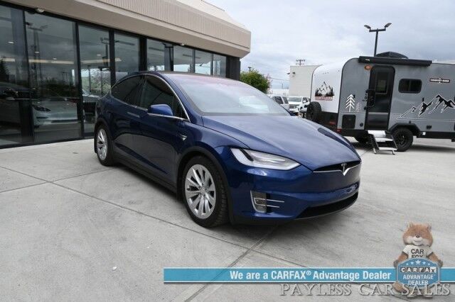 2020 Tesla Model X Long Range Plus / AWD / Power & Heated Leather Seats / Heated Steering Wheel / Navigation / Auto Pilot / Adaptive Cruise Control / Lane Departure Alert / Bluetooth / Back Up Camera / Tow Pkg / 371 Mi Range Anchorage AK