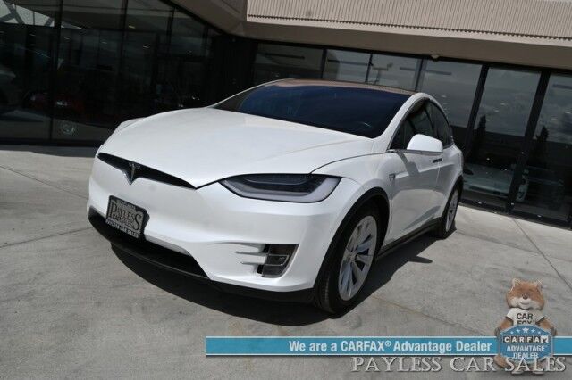 2020 Tesla Model X Long Range Plus / AWD / Power & Heated Leather Seats / Heated Steering Wheel / Navigation / Auto Pilot / Adaptive Cruise / Lane Departure / 3rd Row / Seats 7 / Bluetooth / Back Up Camera / 371 Mi Range Anchorage AK