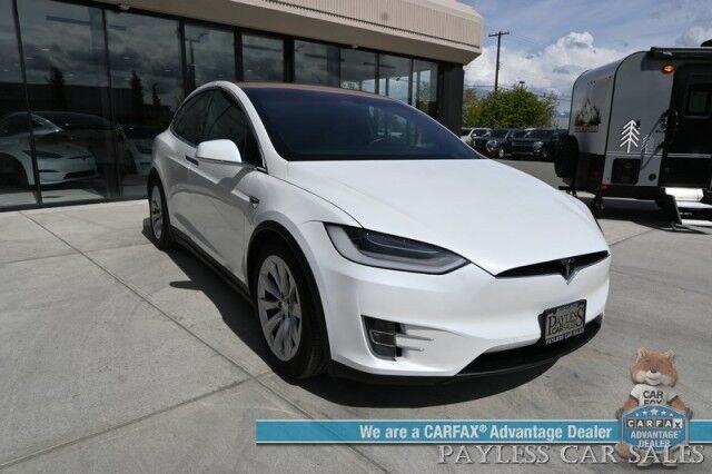 2020 Tesla Model X Long Range Plus / AWD / Power & Heated Leather Seats / Heated Steering Wheel / Navigation / Auto Pilot / Adaptive Cruise / Lane Departure / 3rd Row / Seats 7 / Bluetooth / Back Up Camera / 371 Mi Range Anchorage AK