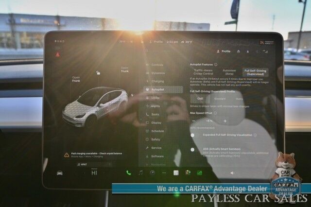 2020 Tesla Model Y Long Range / AWD / Full Self Driving Pkg / Acceleration Boost Pkg / Power & Heated Leather Seats / Heated Steering Wheel / NAV / Fixed Glass Roof / Lane Departure & Blind Spot Alert / Tow Pkg / 1-Owner Anchorage AK