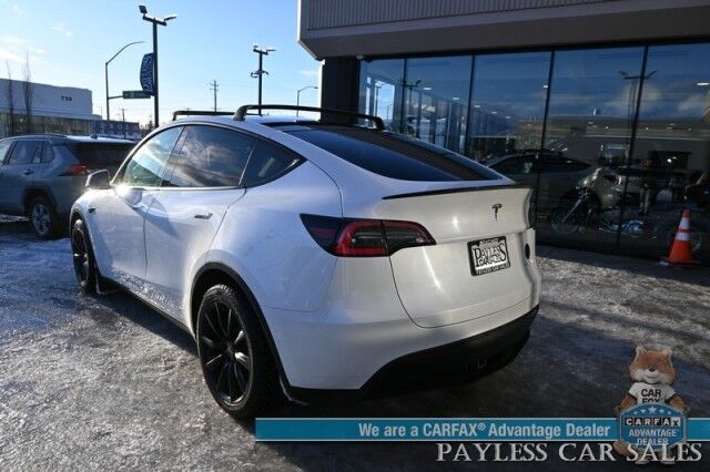 2020 Tesla Model Y Long Range / AWD / Full Self Driving Pkg / Acceleration Boost Pkg / Power & Heated Leather Seats / Heated Steering Wheel / NAV / Fixed Glass Roof / Lane Departure & Blind Spot Alert / Tow Pkg / 1-Owner Anchorage AK