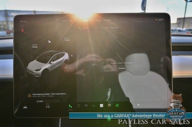 2020 Tesla Model Y Long Range / AWD / Power & Heated Leather Seats / Heated Steering Wheel / NAV / Sunroof / Adaptive Cruise Control / Lane Departure & Blind Spot Alert / Apple CarPlay & Android Auto / Tow Pkg / 1-Owner Anchorage AK
