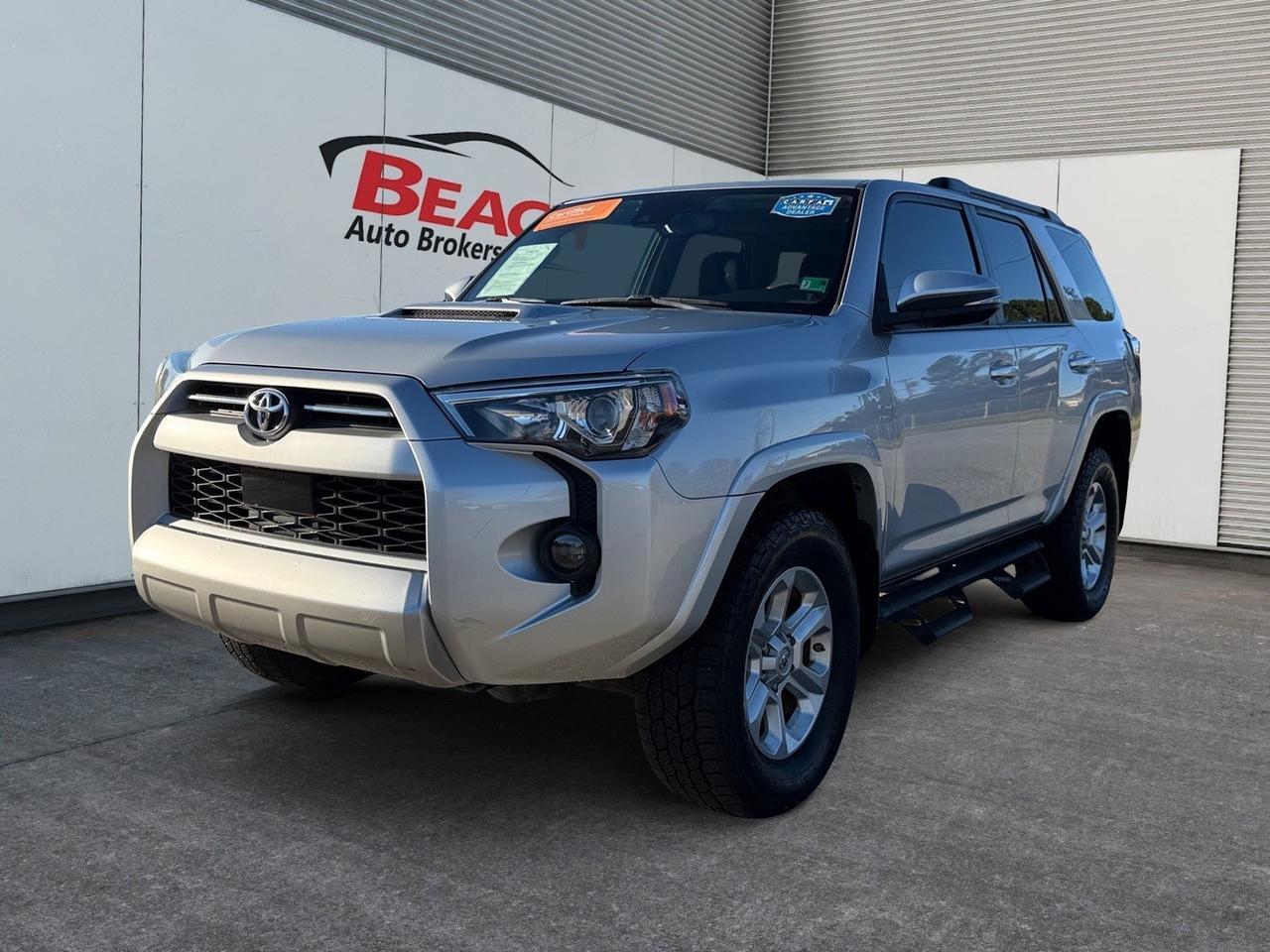 2020 Toyota 4RUNNER TRD Off Road Premium, 4X4, CLEAN CARFAX 1-OWNER VEHICLE, HEATED SEATS, KEYLESS START AND ENTRY, TOWING PACKAGE, NAVIGATION, WIFI, BLUETOOTH, RUNNING BOARDS, SUNROOF, THE DEAL YOU&apos;VE BEEN WAITING FOR IS RIGHT HERE!!!
