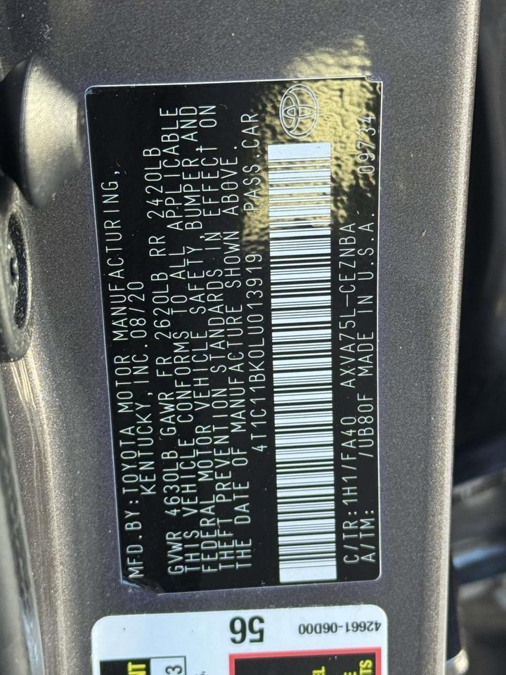 2020 Toyota Camry LE Fredericksburg VA