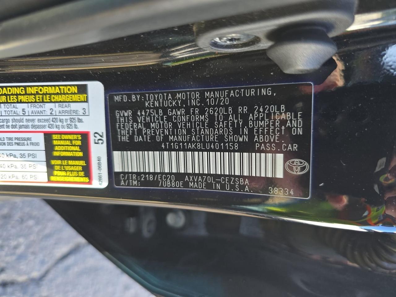 2020 Toyota Camry SE Nightshade Stafford VA