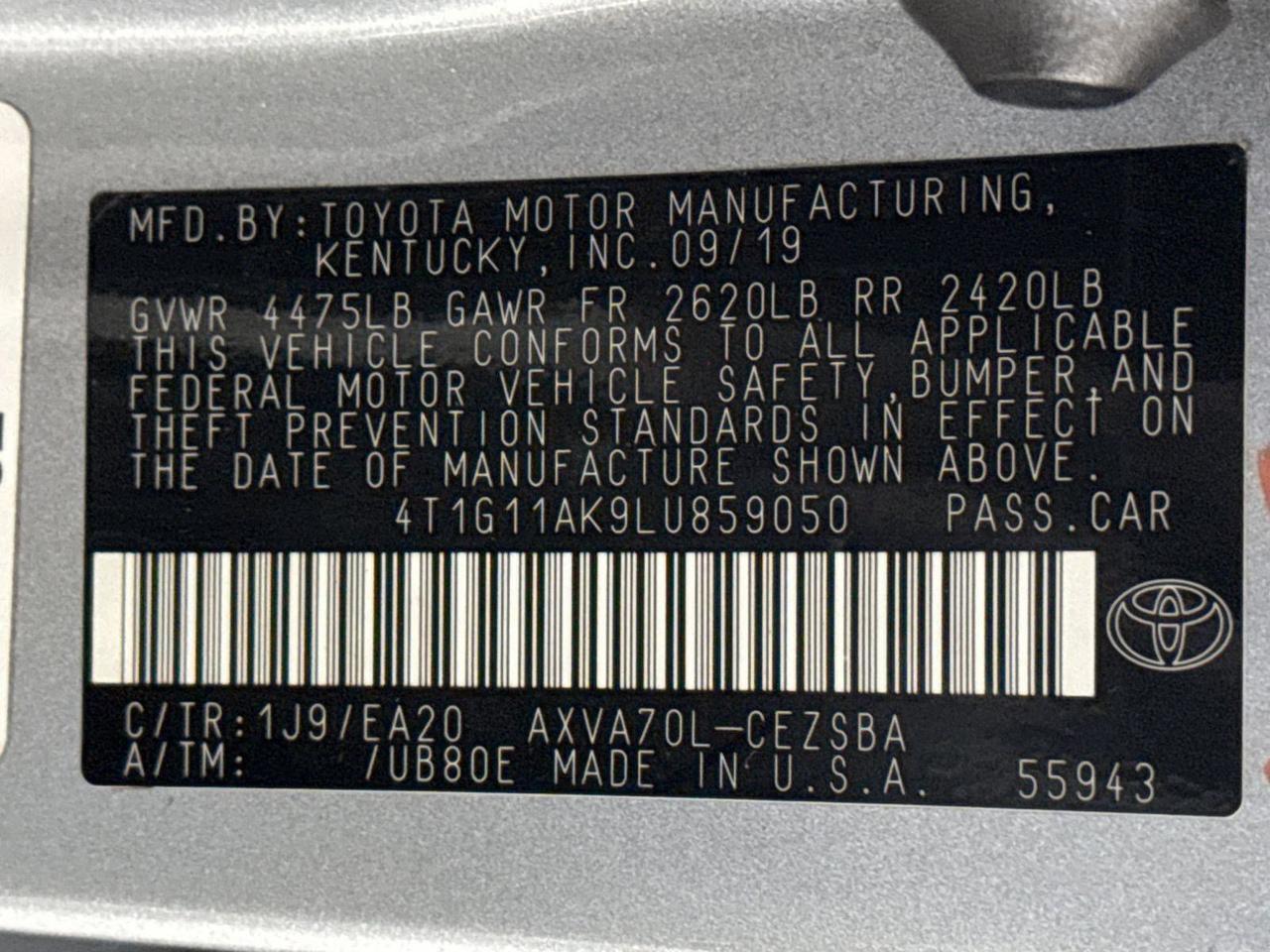 2020 Toyota Camry SE San Antonio TX