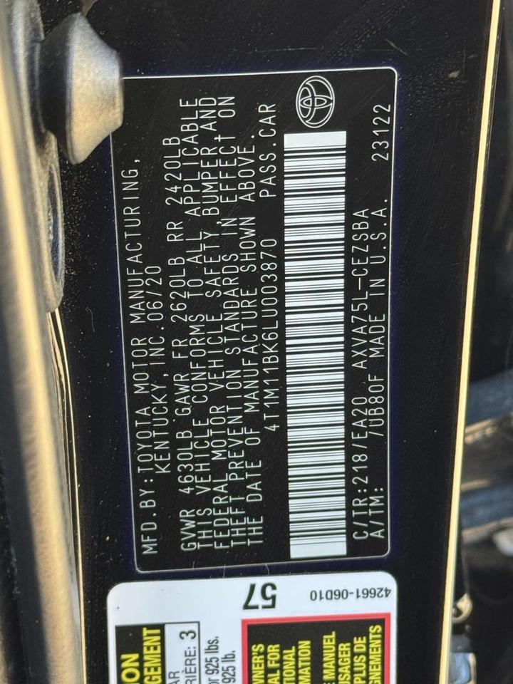 2020 Toyota Camry SE Fredericksburg VA