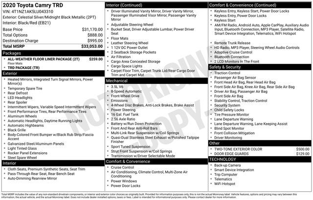 2020 Toyota Camry TRD V6 Raleigh NC