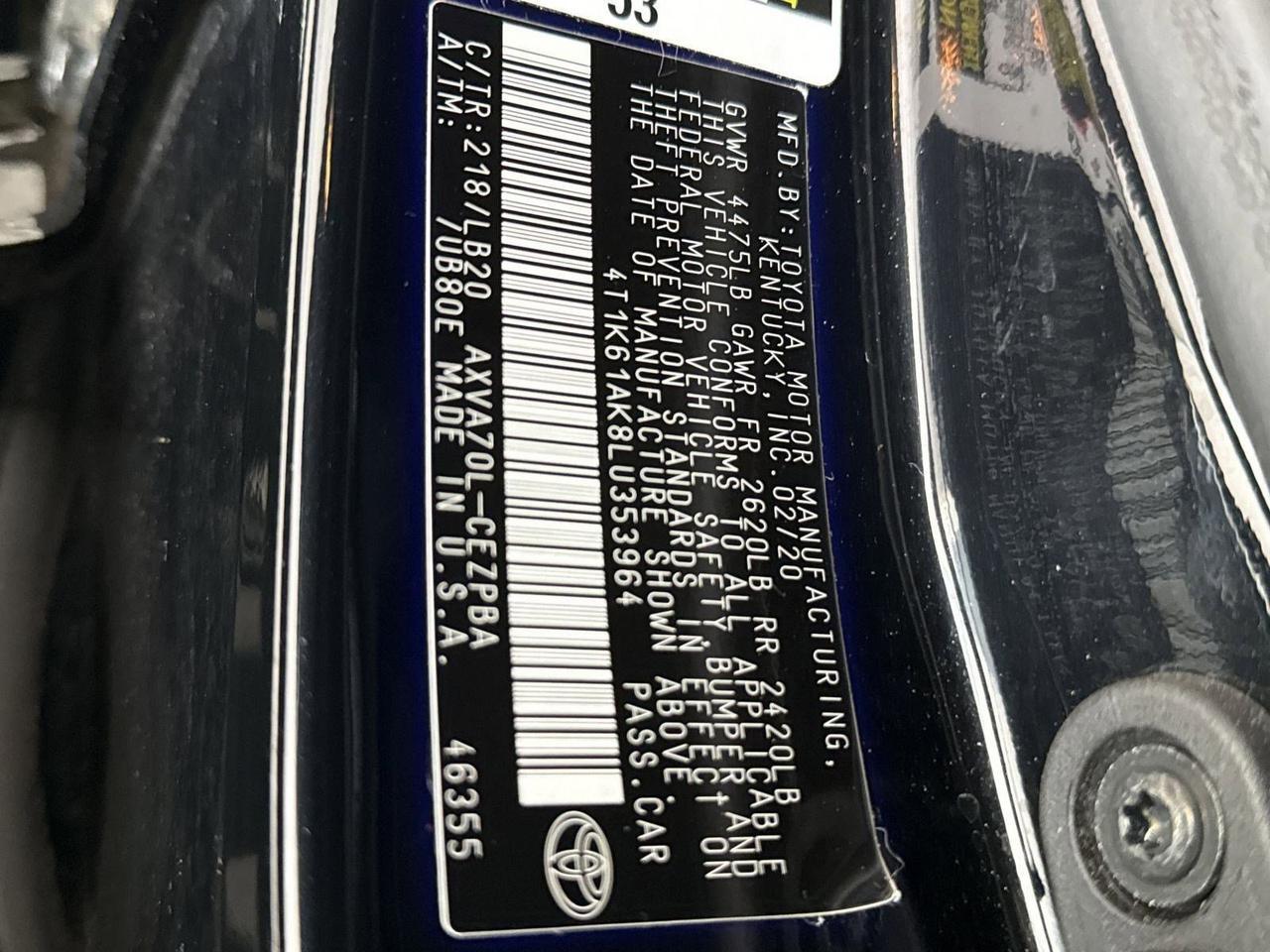 2020 Toyota Camry XSE San Antonio TX