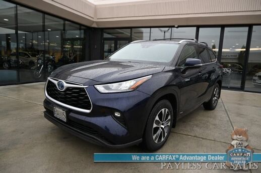 2020 Toyota Highlander Hybrid XLE / AWD / Power & Heated Leather Seats / Sunroof / Blind Spot & Lane Alert / Collision Alert / Apple CarPlay & Android Auto / Back Up Camera / 3rd Row / Seats 8 / Power Liftgate / Keyless Entry & Start / Tow Pkg Anchorage AK