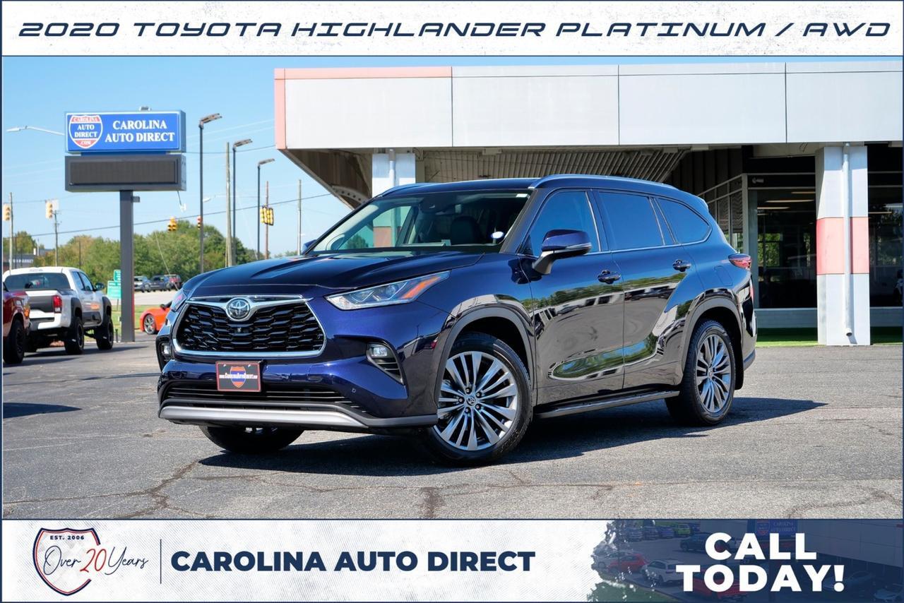 2020 Toyota Highlander Platinum / AWD / Cooled Front Seats / Pano Sunroof