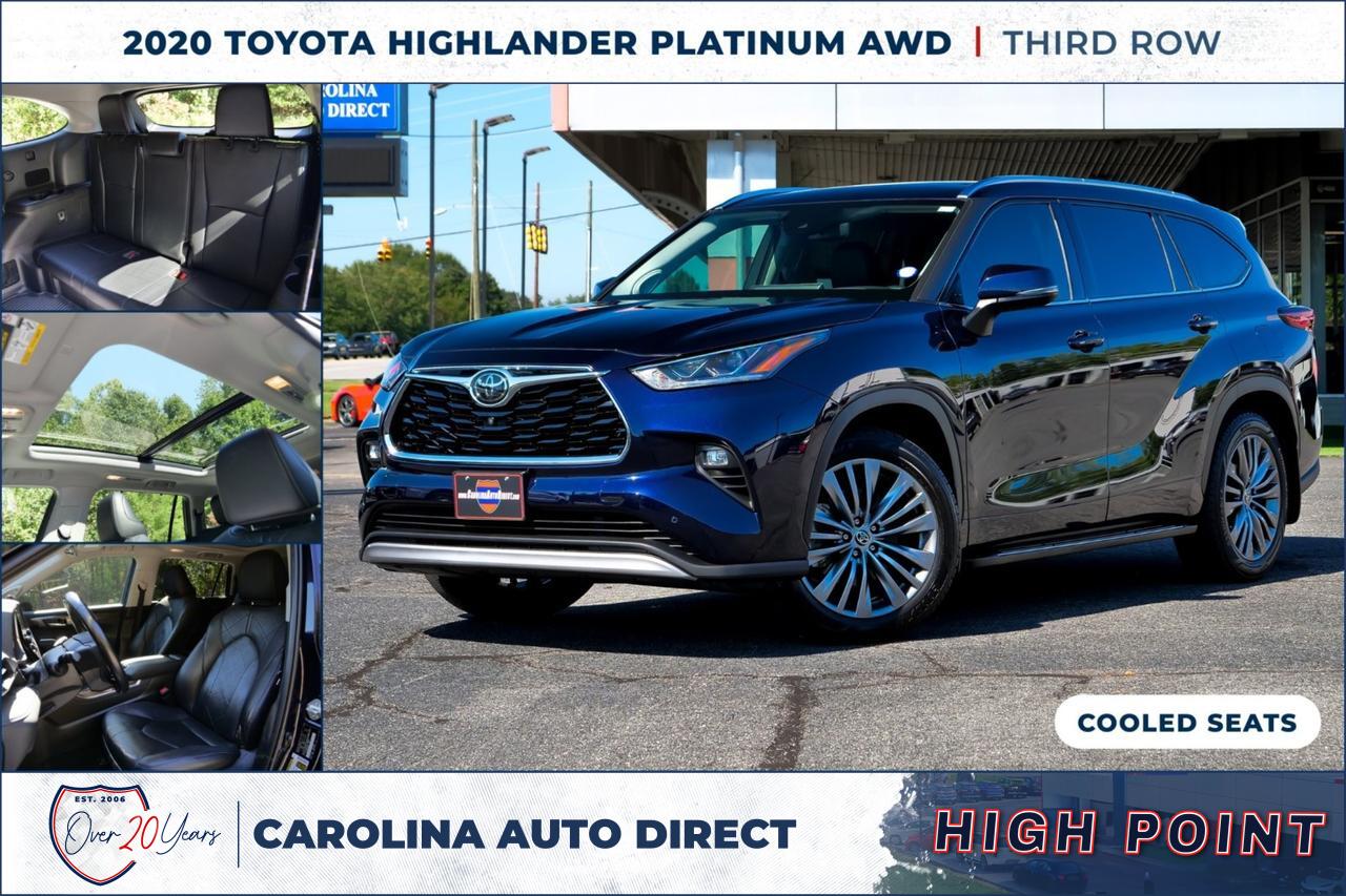 2020 Toyota Highlander Platinum / AWD / Cooled Front Seats / Pano Sunroof