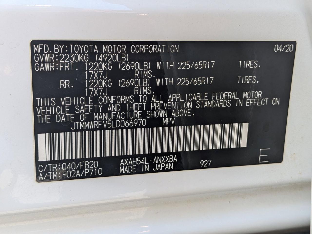 2020 Toyota RAV4 Hybrid LE Roseville CA