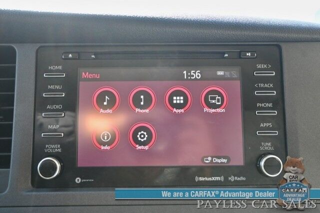 2020 Toyota Sienna LE / AWD / Power Premium Cloth Seats / Adaptive Cruise Control / Lane Departure & Blind Spot Alert / Apple CarPlay & Android Auto / Back Up Camera / 3rd Row / Seats 7 / Keyless Entry & Start / 24 MPG / 1-Owner Anchorage AK